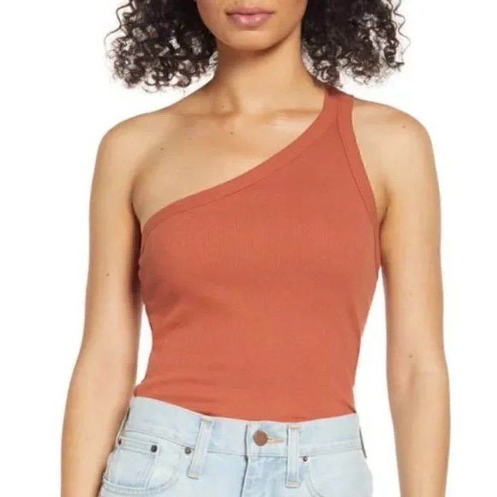 Sanctuary Hot Shot Ribbed One Should Tank- Earth- Size M- NWT
